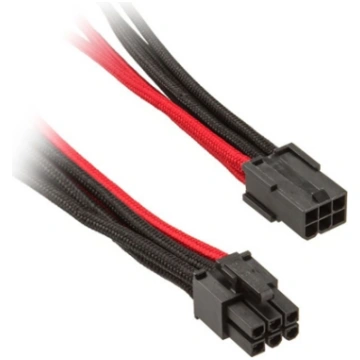 SilverStone PCIe 6-pin - PCIe 6-pin, 0.25m, Czarno