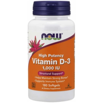 Vitamin D-3 1000 iu Now Foods 180 softgels