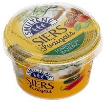 Svaigais siers, tomātu bazilika, Smiltene, 200g Sm