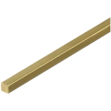 Profils dabīga misiņa 6x6mm 1m zelta kvadrātstieni
