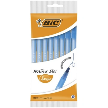 Bic Round Stic Classic zilas pildspalvas, 8gab