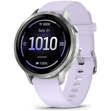 Viedpulkstenis Garmin Venu 4 41mm Silver/Periwinkl