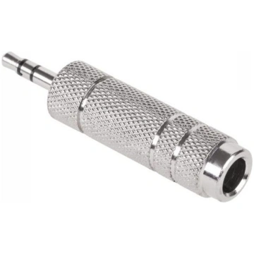 AV adapter Jack 3.5mm - Jack 6.3mm silver (ZLA0322