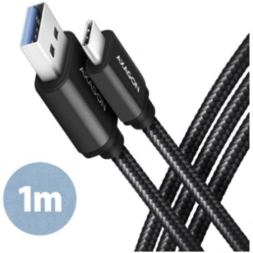 AXAGON 1 m Data and Charging USB 3.2 Gen 1 Cable |