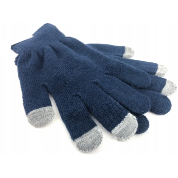 Skārienekrāna cimdi, zili - touchscreen gloves, sm