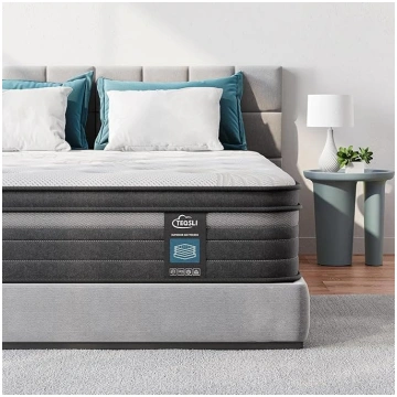 TeQsli Gel Memory Foam Pocket Spring with Soft Fab
