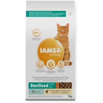 Iams pieaugušiem sterilizētiem kaķiem ar vistu, 3 