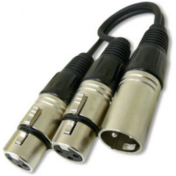 XLR Y Cable Male to 2 Female Martel Electronics