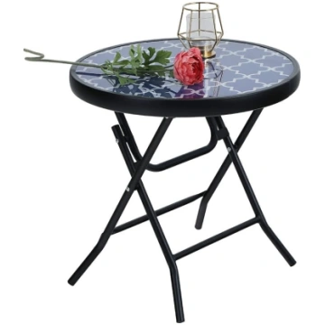 PHI VILLA Folding Side Table Foldable Coffee Table