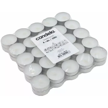 Tējkarotes sveces Candela 24100153 — iepakojums 50