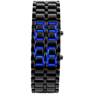 Fitnesa aproce Digitālā aproce ar zilu LED displej