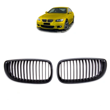 Matt Black Single Line Grill for BMW 3 E92 E93 Mod