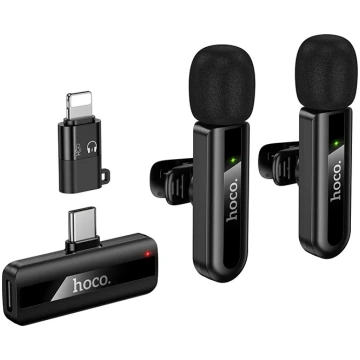 Wireless double microphone Lightning / USB C Hoco 