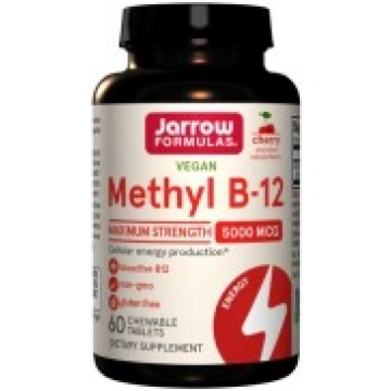 Methyl B-12, 5000mcg (Cherry) - 60 vegan chewable