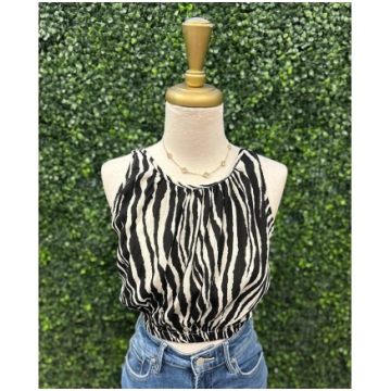 Gina Zebra Crop Top JUBILEE