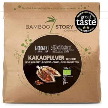 BAMBOO STORY | Organiskais kakao pulveris Raw 100 