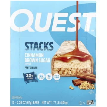 Quest Nutrition, Stacks, Protein Bar, Cinnamon Bro