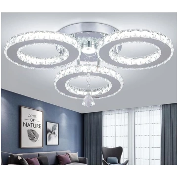 Dimmable LED kristāla griestu gaisma 13 x 3,5 coll