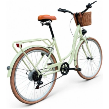 Sieviešu pilsētas velosipēds LKS 21 28" Krēmkrāsas