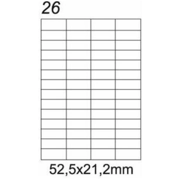 Emerson ETYKIETA A4 52,5X21,1MM 100 ARK (ETA4525X2