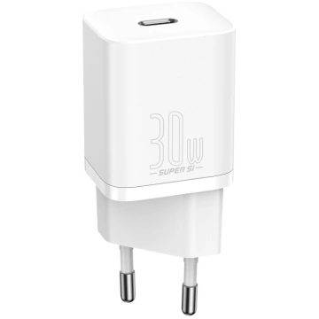 Baseus Super Si ātrais lādētājs USB-C / 30W balts 