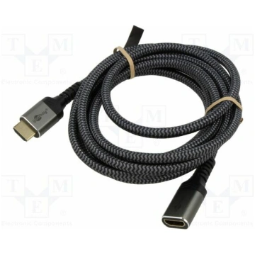 Cable; HDMI socket,HDMI plug; textile; HDMI 2.1; 3