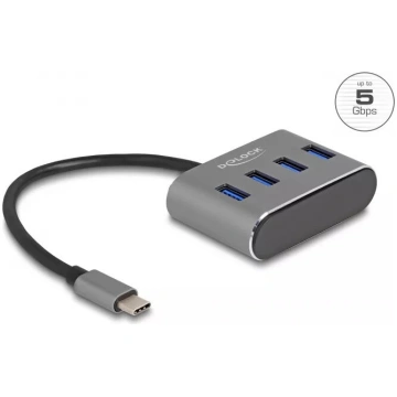 DeLOCK 63223 USB 3.2 Gen 1 Type-C Hub 5000 Mbit/s 
