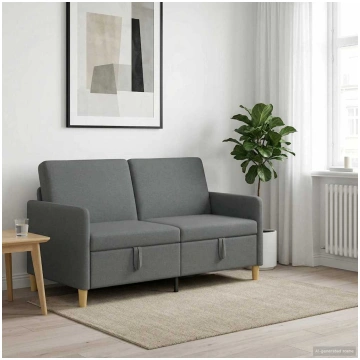 Sofas ar uzglabāšanu tumši pelēka 152 x 78 x 87 cm