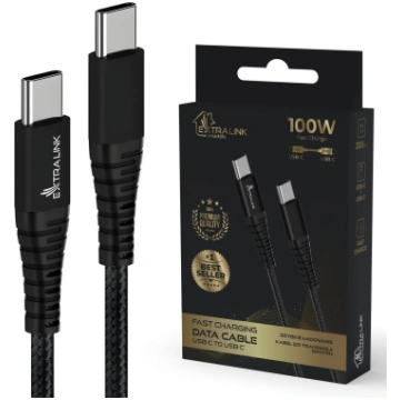 Extralink Smart Life Braided 100W USB Type-C to Ty