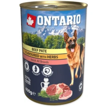 Ontario Dog Beef Pate With Herbs pilnvērtīgi konse