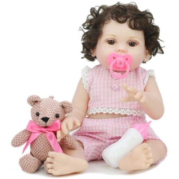 NPK 53 cm pilna silikona korpusa Reborn Baby Doll 