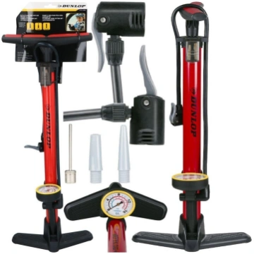 Dunlop WORKSHOP BIKE PUMP 230 PSI (16Bar) WITH PRE