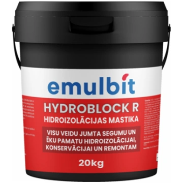 Mastika hidroizolējošā Emulbit Hydroblock R, 20kg/