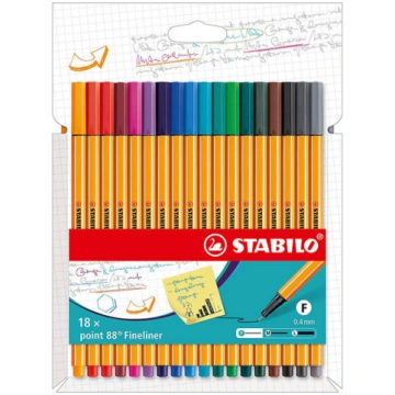 Stabilo point 88 pildspalvu komplekts, 18gab