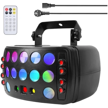Disco Light LED ballīšu gaisma ar RGB un lāzeru, t