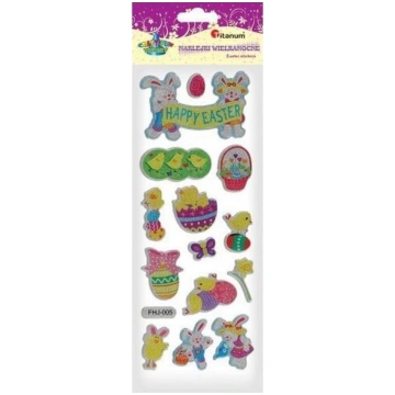 Titanum Naklejki wypukle Happy Easter mix 14szt 40