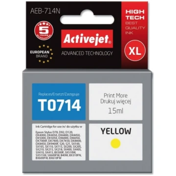 Tintes printera kasetne ActiveJet Supreme T0714, d