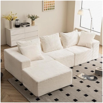 Vamcheer Corner Sofa with Sleep Function - Big Sof