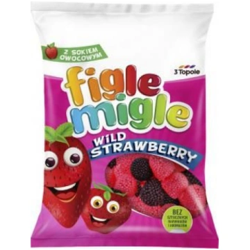 Želejkonfektes FIGLE MIGLE Wild Strawberries, 80g 