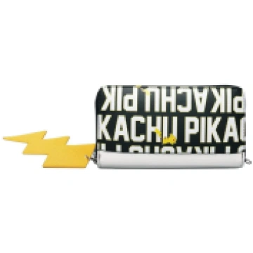 Difuzed Pokemon Pika Lettering Zip Around Wallet -