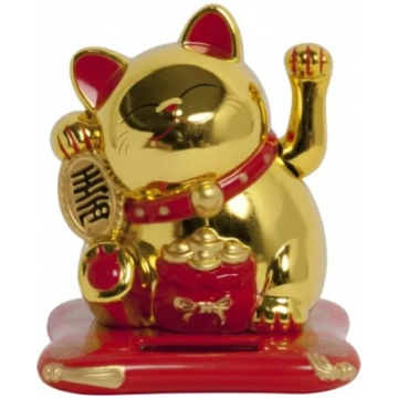 Fortune Cat Golden Solar 10.5cm