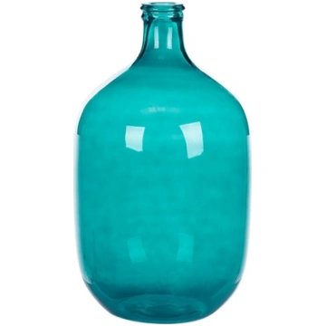 Beliani Wazon na kwiaty szklany 48 cm turkusowy SA
