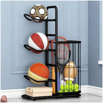 Basketbola un futbola uzglabāšanas plaukts, daudzf