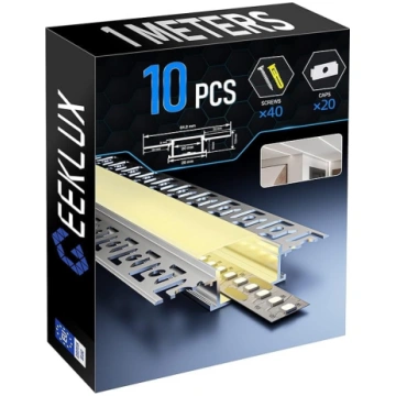 LED drywall profils 1 m, 10 gabali, LED sliedes ar