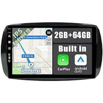 Android 12 Auto radio priekš Benz Smart 453 Fortwo