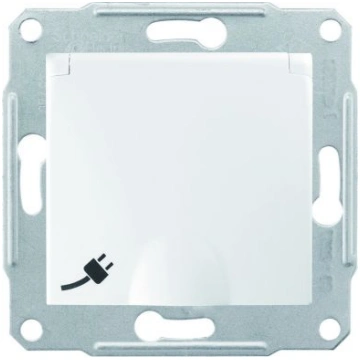 SDN3100321 Kontaktligzda ar vāku IP44 balta Sedna 