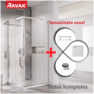 Dušas kabīnes komplekts RAVAK SET9 Dušas stūris BL