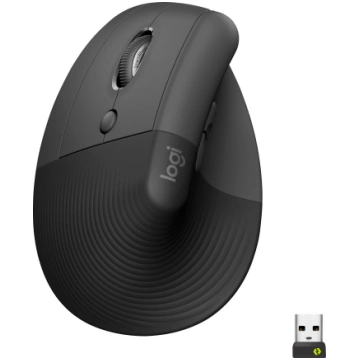 Logitech Lift Left Vertical Wireless Mouse, Graphi
