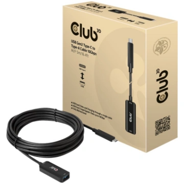 CLUB 3D USB Type-C extension cable 5m Black CAC-15