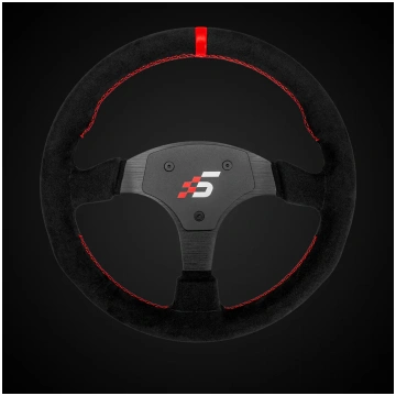 Professional Suede Round Racing Steering Wheel 330